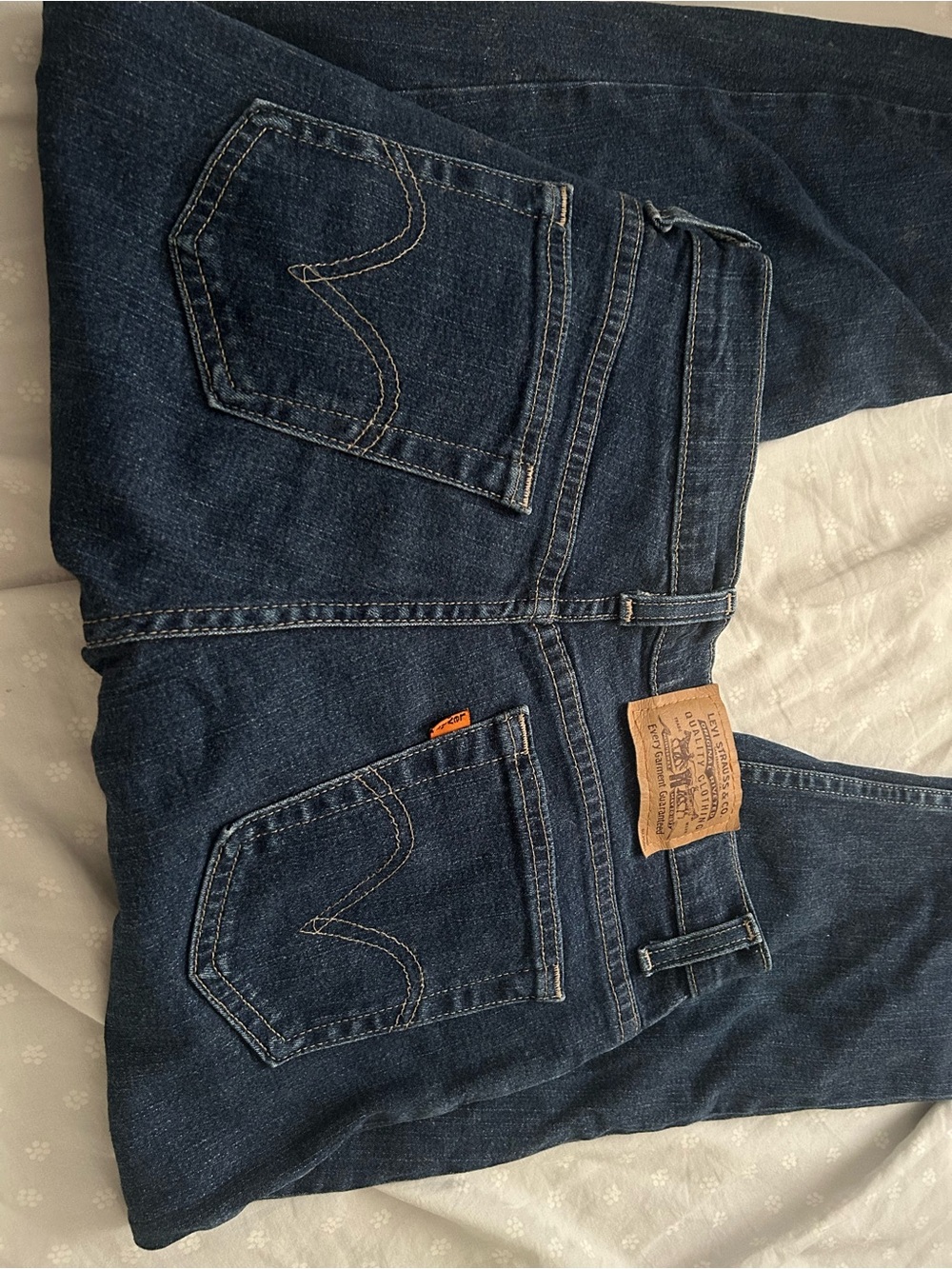 90s Levi’s orange tab dark navy blue straight leg jeans 501 - Picture 7 of 8